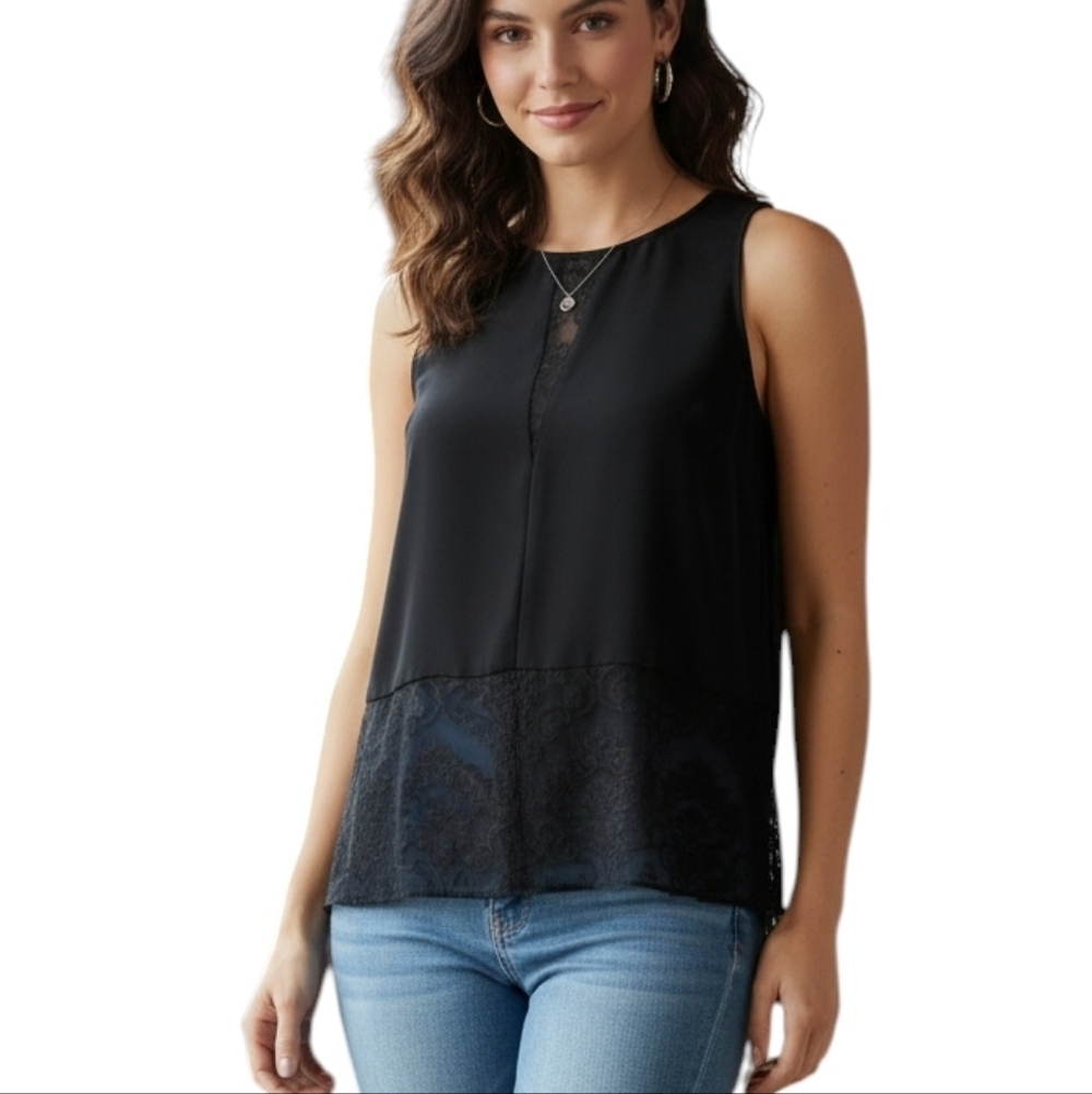 Aritzia Wilfred Ninon Silk Blouse Women XS Sleeveless Y2K Goth Girl Whimsigoth